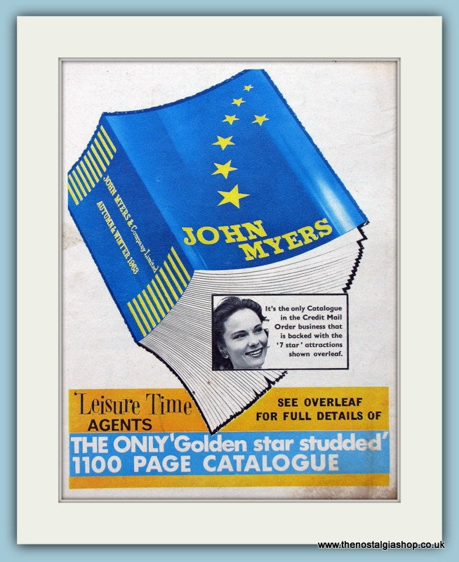 John Myers Catalogue Original Advert 1963 (ref AD4571)