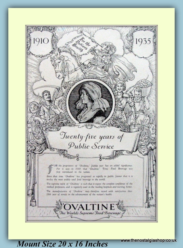 Ovaltine Food Beverage Original Advert 1935 (ref AD9225)