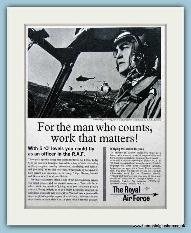 The Royal Air Force Set Of 3 Original Adverts 1962 & 1963 (ref AD6299)