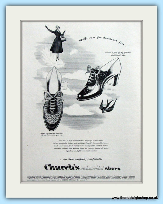 Church's Archmoulded Shoes Original Advert 1955 (ref AD4775)
