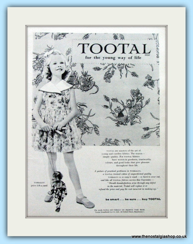 Tootal Fashions. Original Advert 1954 (ref AD4748)