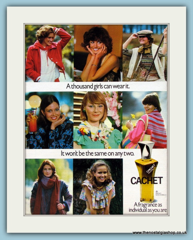 Cachet Cologne. Original Advert 1977 (ref AD3604)