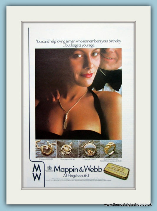 Mappin & Webb Gold Jewellers Original Advert 1978 (ref AD6206)