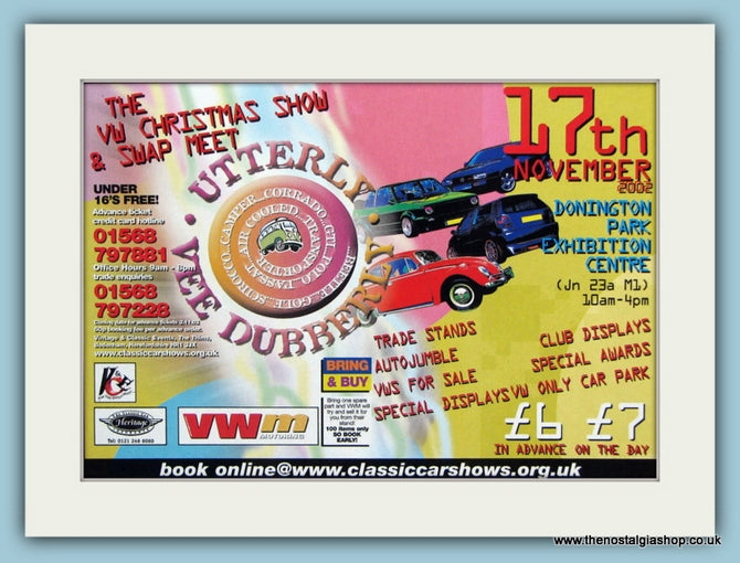 Utterly Vee Dubberly. VW Xmas Show Donnington 2002. Original Advert (ref AD2054)