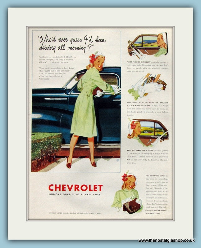 Chevrolet Original Advert 1947 (ref AD8218)