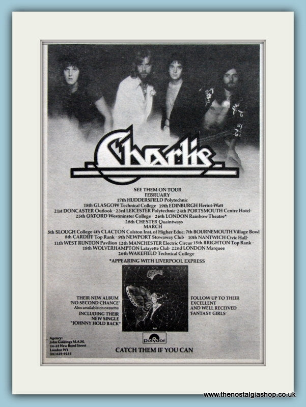Charlie No Second Chance Original Advert 1977 (ref AD2086)