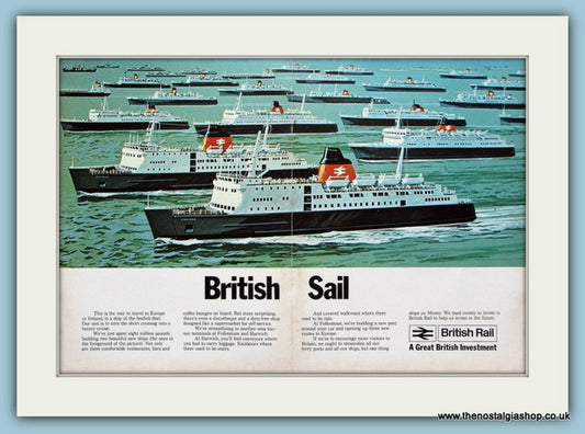 British Rail Sealink Double Original Advert 1972 (ref AD2302)