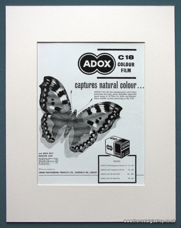 Adox C18 Colour Film 1963 Original Advert (ref AD1077)