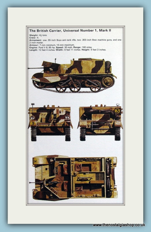 British Carrier. Universal Number 1, Mark II. Print (ref PR484)