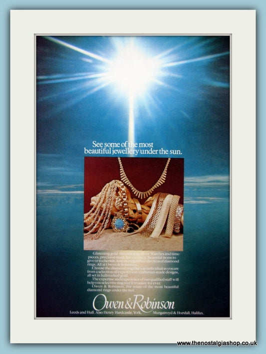 Owen & Robinson Jewellery Original Advert 1980 (ref AD6223)