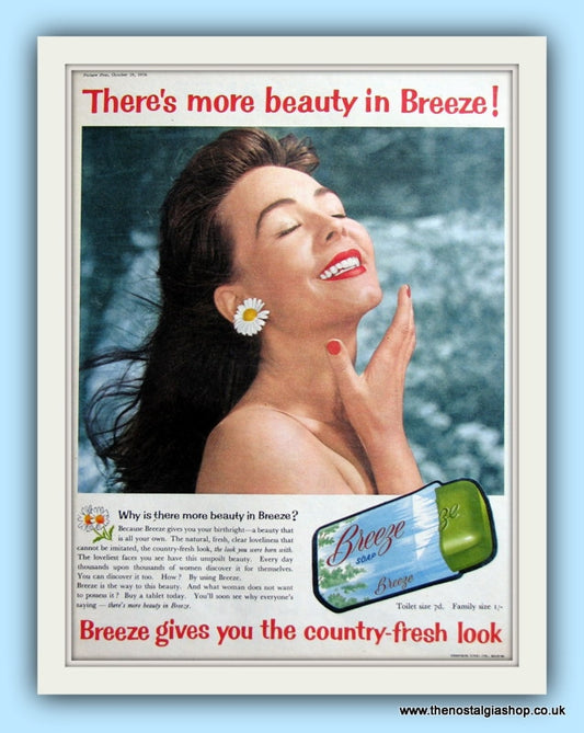Breeze Soap. Original Advert 1956 (ref AD8059)