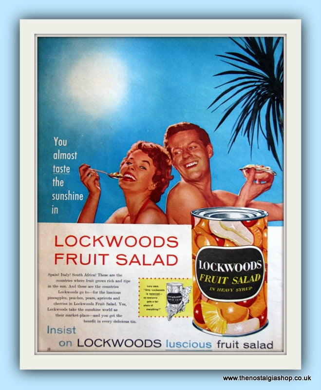 Lockwoods Fruit Salad. Original Advert 1958 (ref AD8015)
