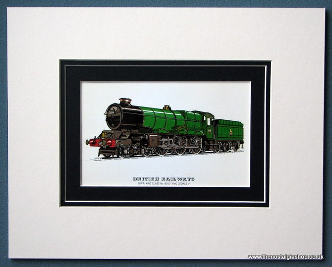 British Railways 'King George V' Mounted Print (ref SP77)