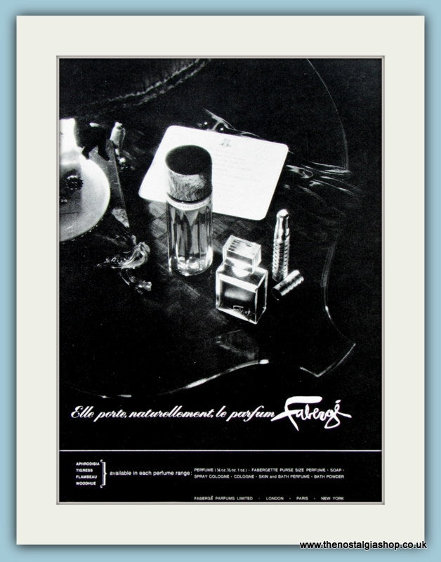 Faberge Perfume. Original Advert 1964 (ref AD3599)