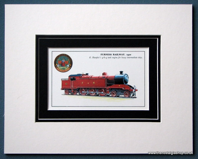 Furness Railway E.Sharple's 4-6-4 Tank Engine Mounted Print (ref SP24)