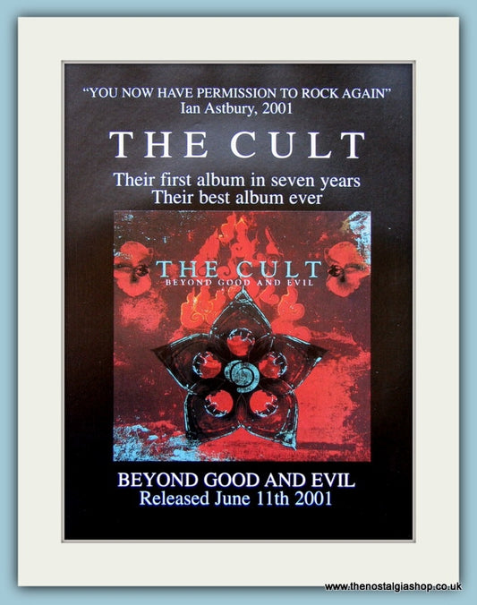 The Cult Beyond Good And Evil Original Advert 2001 (ref AD4107)