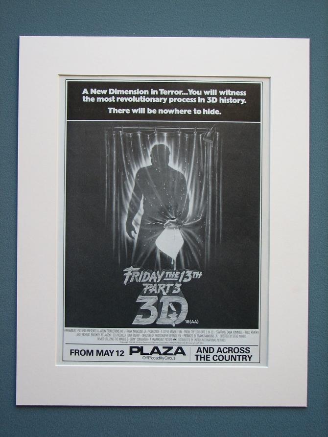 Friday the 13th Part 2 and Part 3 Set of 2 Original adverts (ref AD599)
