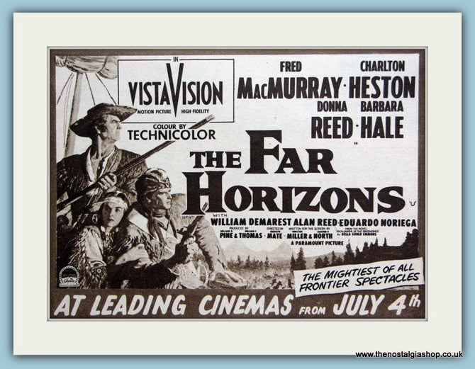 The Far Horizons starring Charlton Heston, 1955 Original Advert (ref AD3232)