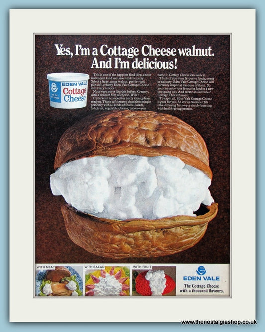 Eden Vale Cottage Cheese Original Advert 1968 (ref AD4386)