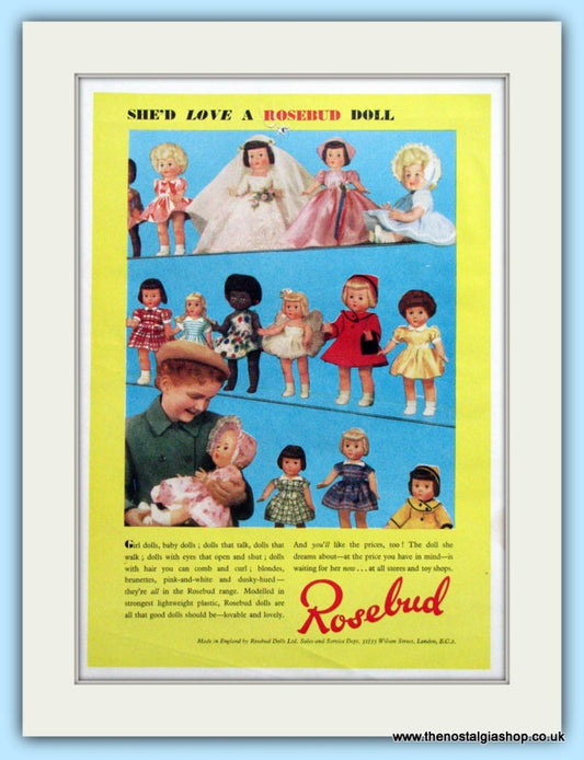 Rosebud Dolls Original Advert 1955 (ref AD4777)