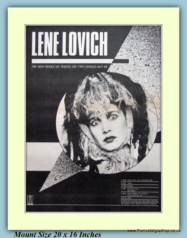 Lene Lovich What Will I Do Without You Original Advert 1980 (ref AD9313)