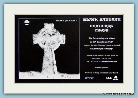 Black Sabbath Headless Cross Original Advert 1989 (ref AD1932)