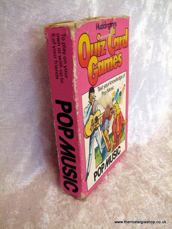 Waddingtons Pop Music Quiz Card Game 1981. (ref nos