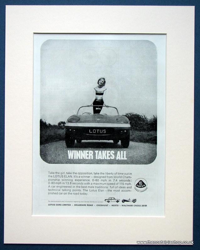 Lotus Elan 2 Adverts 1964/74 Original Adverts (ref AD1656)