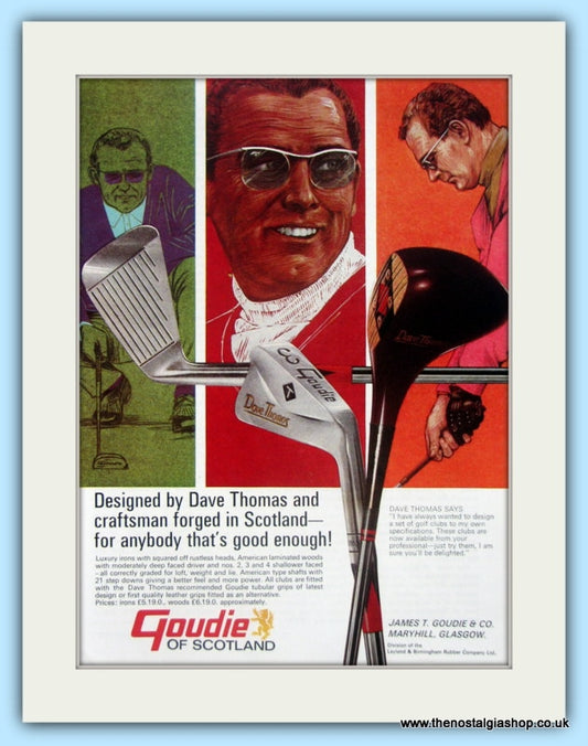 Goudie, Dave Thomas Clubs. Original Advert 1967 (ref AD5001)