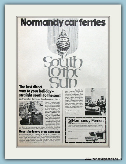 Normandy Ferries Original Advert 1969 (ref AD2321)