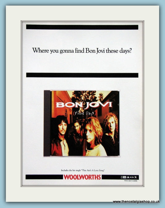 Bon Jovi These Days 1995 Original Advert (ref AD3262)