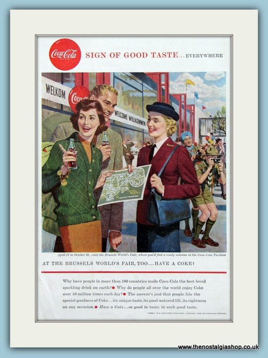 Coca Cola Original Advert 1958 (ref AD2251)