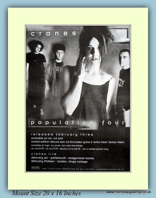 Cranes Population Four Original Advert 1997 (ref AD9173)