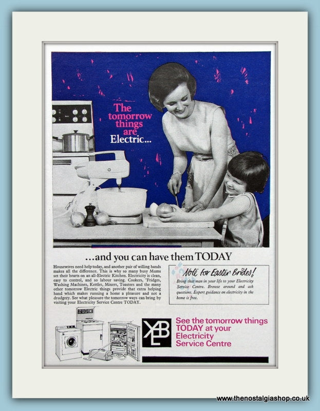 YEB Electricity Original Advert 1965 (ref AD3685)