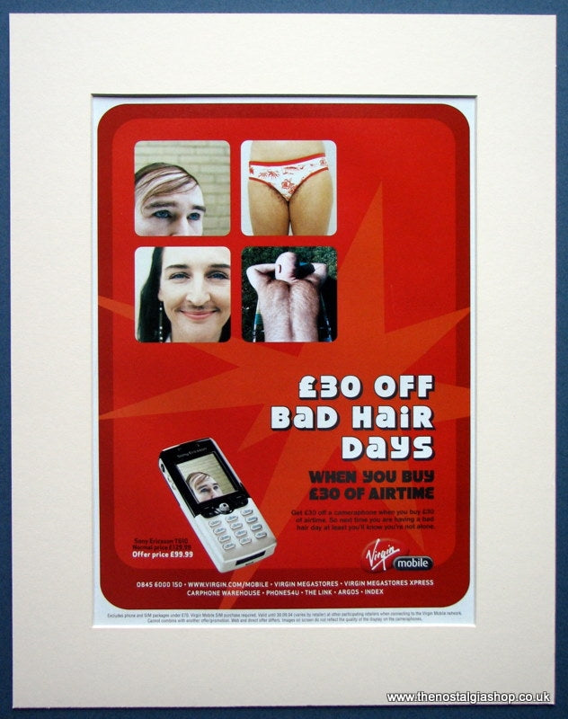 Virgin Mobile Bad Hair Days. Original advert 2004 (ref AD1005)