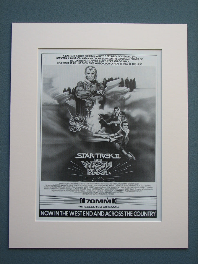 Star Trek II The Wrath Of Khan Original Advert 1982 (ref AD587)