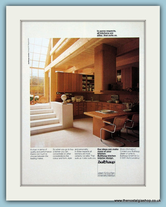 Bulthaup Kitchen Furniture Original Advert 1979 (ref AD2775)