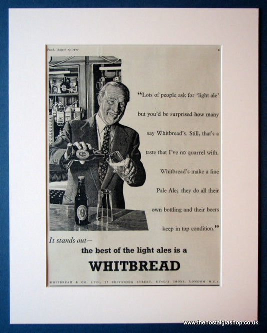 Whitbread Light Ales 1952 Original Advert (ref AD1150)