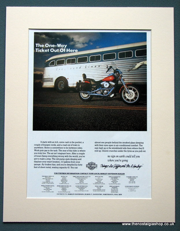 Harley Davidson Motorcycles. Original advert 1990 (ref AD1230)