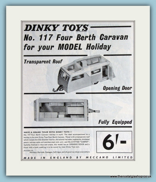 Dinky Toys Caravan. Original Advert 1963 (ref AD2826)