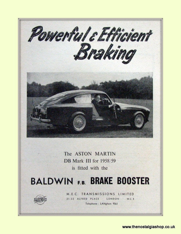 Aston Martin DB Mark III 1958 Original Advert (ref AD6709)
