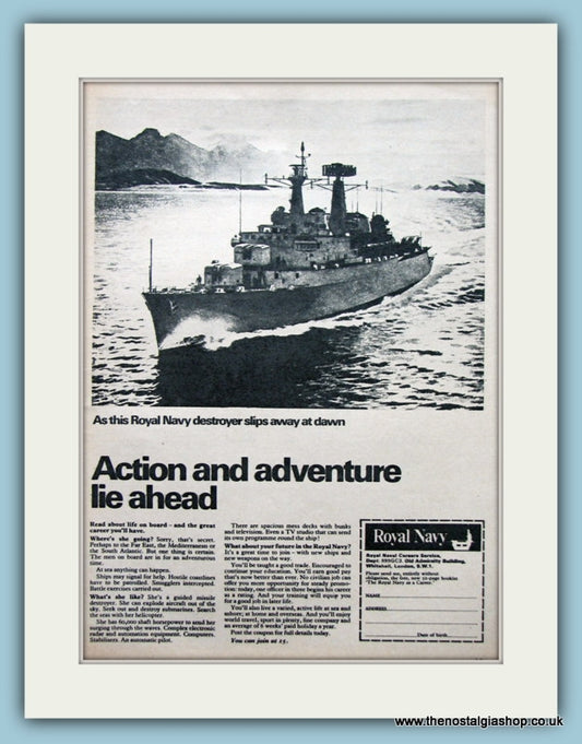 Royal Navy, Adventure. Original Advert 1967 (ref AD6071)