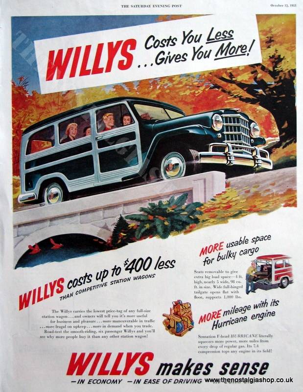 Willys Original advert 1951. (ref AD4082)