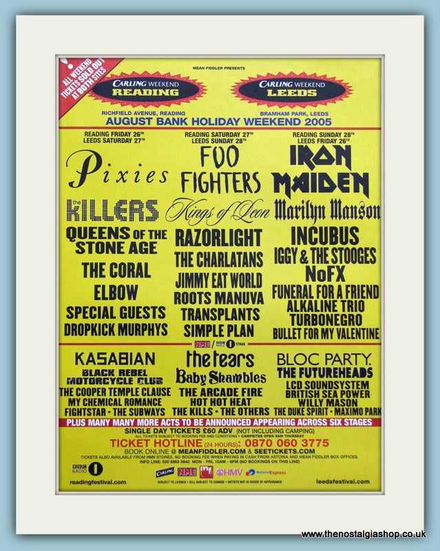 Carling Weekend Reading & Leeds Festival Advert 2005 (ref AD3375)