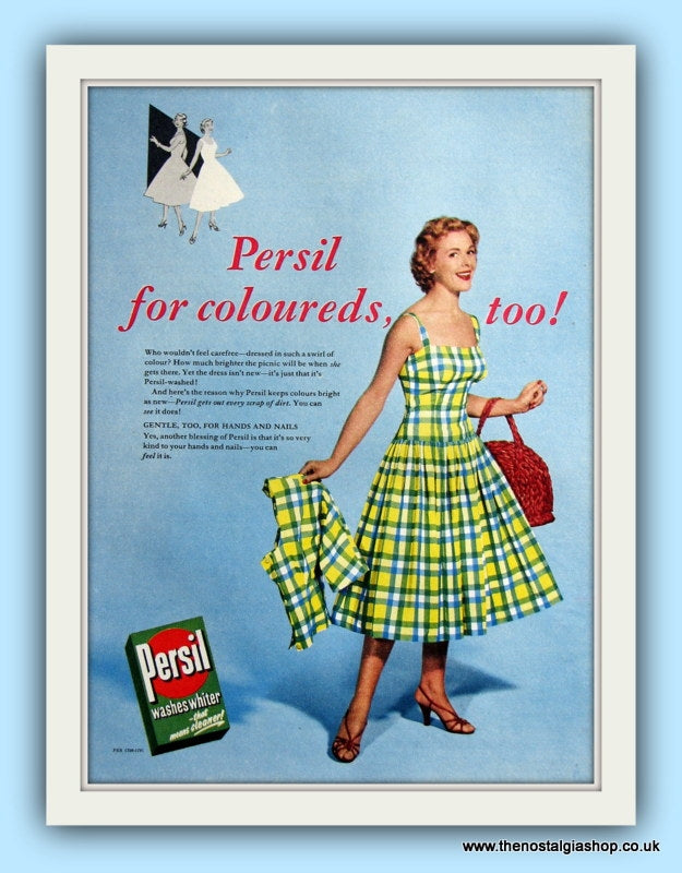 Persil Washing Powder. Original Advert 1956 (ref AD8042)