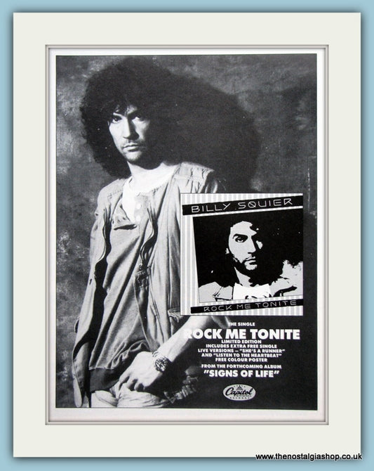 Billy Squier Rock Me Tonite Original Music Advert 1984 (ref AD3578)
