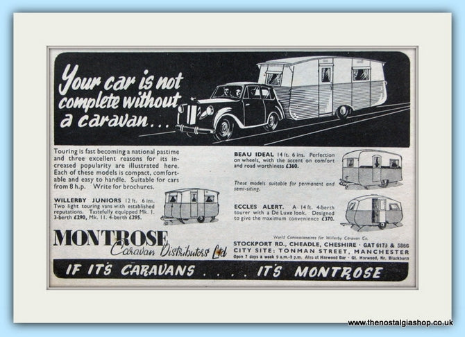 Montrose Caravan Original Advert 1952 (ref AD5041)