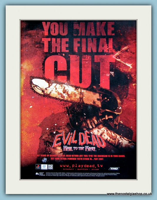 Evil Dead Hail To The King Computer Game Original Advert 2001 (ref AD3969)