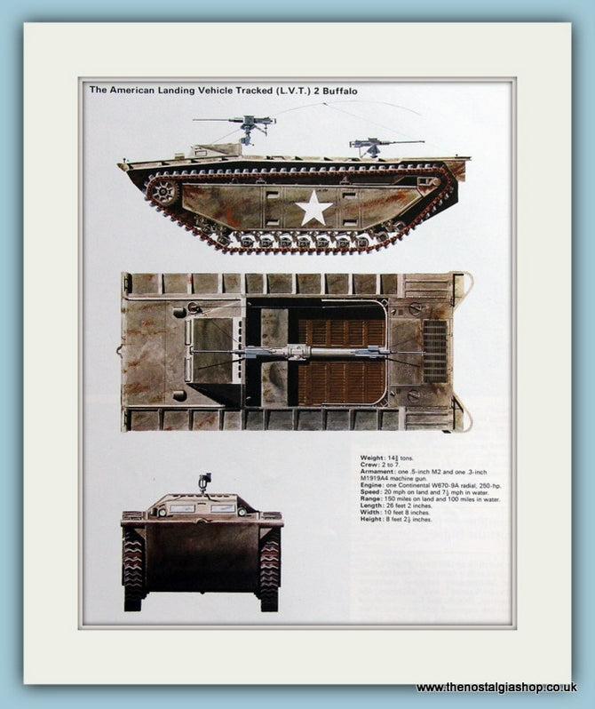 American Landing Vehicle Tracked (L.V.T.) 2 Buffalo Print (ref PR491)