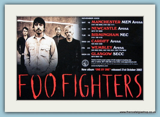 Foofighters Nov Tour Original Advert 2002 (ref AD1975)